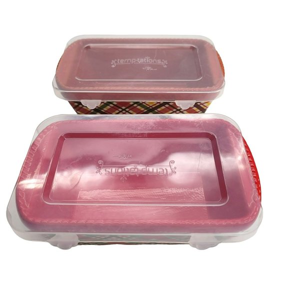 Temptations Holiday Bakers Loaf Pans Red Green Orange Yellow by Tara PD027 - Picture 5 of 8